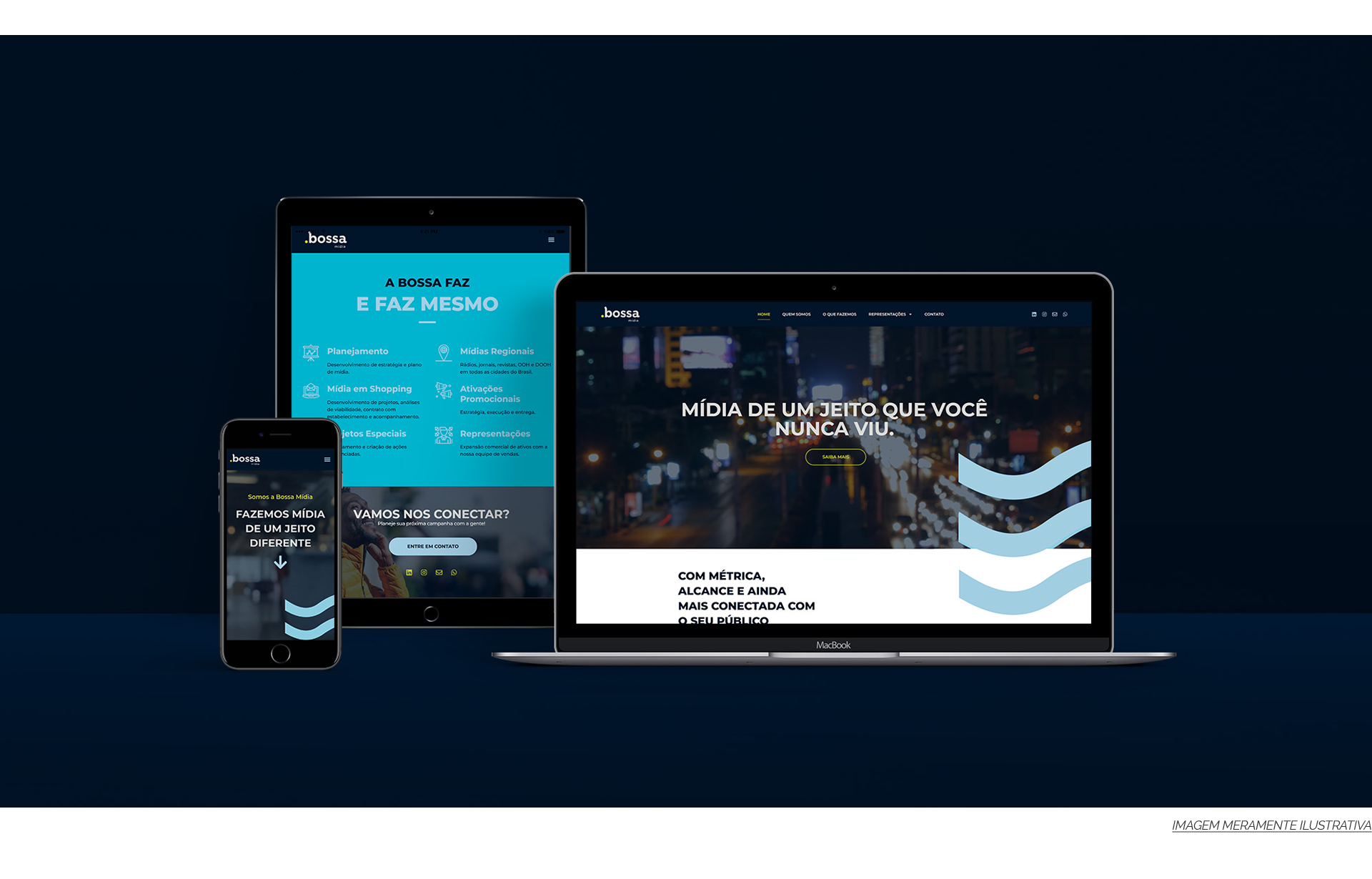 Identidade Visual, Comunicação Corporativa & Material Digital Bossa Mída