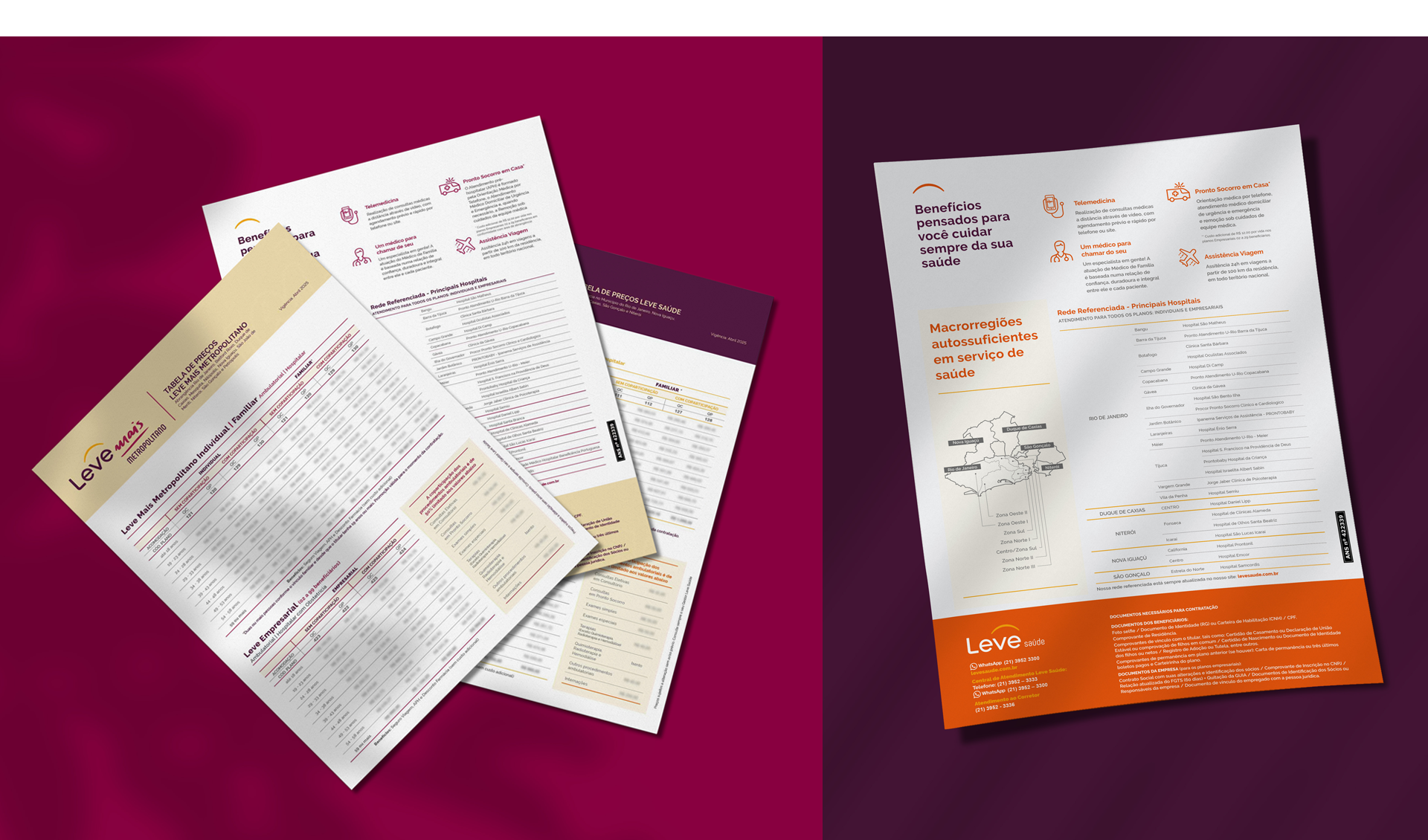 Branding, Material Gráfico, Projeto de Ambientação & Sinalização Leve Saúde